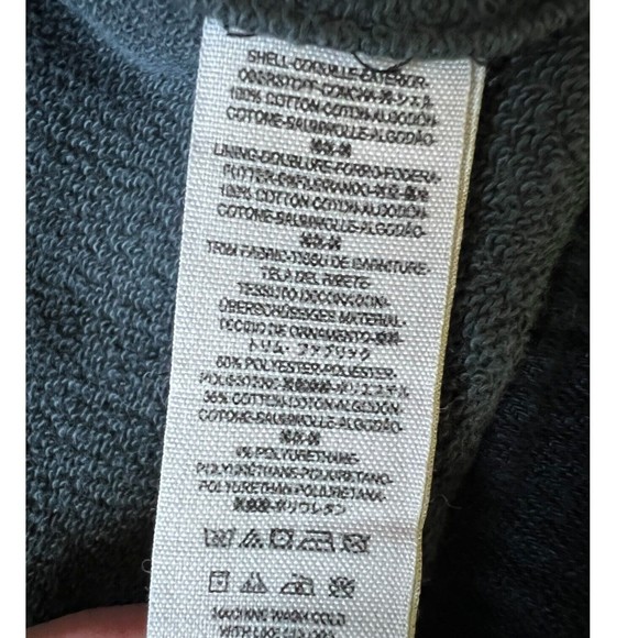 Free People Navy Blue Moto Jacket Size S Belted Full Zip Distressed Cotton - Picture 13 of 17